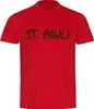multifanshop Herren T-Shirt - St. Pauli - Textmarker, rot, Produktbild-Vorschau 1