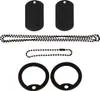 Mil-Tec Dog-Tags Hundemarken black mit Kette Produktbild-Vorschau 2