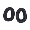 Two black ear pads for headphones are shown against a white background. Voir les images du produit