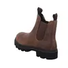 A brown leather boot on a white background. Podgląd zdjęcia produktu