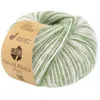 A ball of yarn with green and white stripes. Produktbild-Vorschau