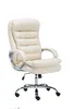 A cream-colored office chair with a chrome base and wheels, isolated on a white background. Náhled obrázku produktu