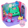 A toy music room playset with a cat character, piano, drums, and other musical accessories. Náhľad obrázku produktu