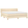 The Living Store Boxspringbett mit Matratze Creme 160x200 Produktbild-Vorschau 3