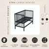 Beistellbett 60x120 cm mit Umbauseite & Rollen -BLACK Produktbild-Vorschau 18