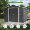 Geräteschuppen Gerätehaus Metall Fundament Gartenhaus Produktbild-Vorschau 11