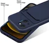 A close-up shot of a dark blue phone case with a card slot, placed on top of a smartphone. Anteprima dell’immagine prodotto