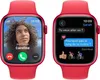 Two Apple Watches displaying different app interfaces: one shows a video call, and the other displays a text message conversation. Náhľad obrázku produktu