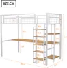Metalowe łóżko na poddaszu Sweiko, 90x200 cm, drabinka Podgląd zdjęcia produktu 11