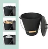 Relaxdays Ascheeimer mit Deckel, 15 Liter, inkl. Aschebesen Produktbild-Vorschau 3