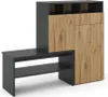 A modern shoe cabinet with a bench attached, shown against a white background. Náhľad obrázku produktu
