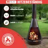 Gartenkamin La Luz aus schwarzem Stahlblech 140 cm hoch mit Produktbild-Vorschau 2