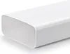 A close-up, studio shot of a white rectangular ventilation duct with rounded edges, isolated on a white background. Produktbild-Vorschau