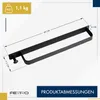 Štýlový vešiak na uteráky bez vŕtania čierny matný 48cm - Náhľad obrázku produktu 6