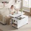 WOLTU Couchtisch höhenverstellbar, mit Rollen, Hebeplatte Produktbild-Vorschau 2