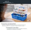 HMF Nähkasten aufklappbar mit 3 Ebenen, Sortierbox 33 x 20 Produktbild-Vorschau 2