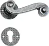 UHRIG DRÜCKERPAAR + 4x ROSETTEN Set Klinke Antik Eisen Produktbild-Vorschau 1