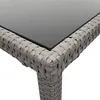 Zahradní stůl HWC-G19, polyratan, 120x75cm - šedý Náhled obrázku produktu 2