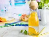 4 x Glaskaraffe mit Holzstöpsel 270ml  Weinkaraffe Karaffe Produktbild-Vorschau 6