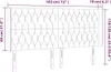 vidaXL Kopfteil mit Ohren Rosa 183x16x118/128 cm Samt - Produktbild-Vorschau 10