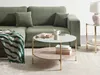 BELIANI Couchtisch Gold / Hellbraun mit Glasplatte aus Produktbild-Vorschau 2
