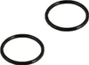 Two black O-rings on a white background. Produktbild-Vorschau