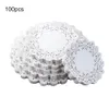 100pcs runde Papierspitzen -Doilies -Kuchen -Tischemat Produktbild-Vorschau 1