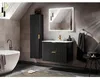 Hoher Badezimmerschrank Mit Türen - Elegante Produktbild-Vorschau 7