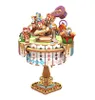 Puzzle 3D, Scatolina musicale Alice's Tea Party, legno, Anteprima dell’immagine prodotto 1