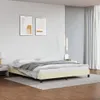vidaXL Bettgestell Creme 180x200 cm Kunstleder Produktbild-Vorschau 2