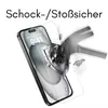 A hammer is shown striking a smartphone screen protector, illustrating its durability. Produktbild-Vorschau