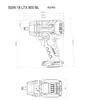 Metabo SSW 18 LTX 800 BL Avvitatore a impatto a batteria 18 Anteprima dell’immagine prodotto 6
