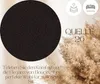 A circular swatch of dark brown fabric is shown on the left, with decorative dried grass and text on the right. Produktbild-Vorschau