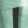 Duschkabinen 70x70x185cm 6mm NANO ESGglas Schwarz Pendeltür Produktbild-Vorschau 5