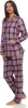 Damen Flanell Pyjama Schlafanzug langarm mit Knopfleiste Produktbild-Vorschau 2