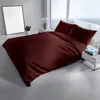 Bettwäsche Set Baumwolle Bordeaux Renforce 200x220 cm 100% Produktbild-Vorschau 5