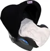 A black baby car seat cover with a white blanket inside, shown against a white background. Náhled obrázku produktu