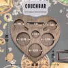 Couchbar Herz in Grau mit 4 Glasschalen | Snackbar aus Holz Produktbild-Vorschau 3