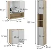Badmöbel-Set Vicco Edge Weiß 3 Teile, mit Hochschrank, Produktbild-Vorschau 7