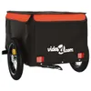 vidaXL Remorque vélo noir et orange 30 kg de fer Voir les images du produit 8