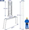 XINZI 6-in-1 multifunctionele ladder, aluminium met Productafbeelding-voorbeeld 2
