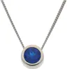 JuwelmaLux Anhänger 925 Sterling Silber mit Zirkonia blau Produktbild-Vorschau 1