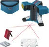 A Bosch laser leveler and its accessories are displayed against a white background. Voir les images du produit