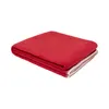 A folded red blanket with white stitching on a white background. Produktbild-Vorschau