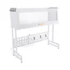 A white dish drying rack with a transparent sliding door and a gold handle, shown against a white background. Podgląd zdjęcia produktu
