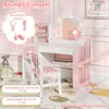 COSTWAY 2 in 1 Schminktisch, Kinderschminktisch mit Produktbild-Vorschau 7