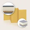 A yellow baby bed/playpen with close-up insets showing its layered construction. Podgląd zdjęcia produktu