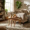 Couchtisch-Set, 3-teilig, naturfarben Kastanienbraun, aus Produktbild-Vorschau 2
