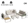 Flieks Gartenlounge-Set 4-tlg., Terassenmöbelset Produktbild-Vorschau 4