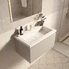 LOMAZOO Badezimmermöbel Greige 80cm - Weißes Waschbecken - Produktbild-Vorschau 5
